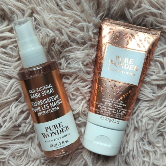 BBW Pure Wonder ✨ Body Cream & Antibacterial Hand Spray, Travel Size Duo - Picture 1 of 5